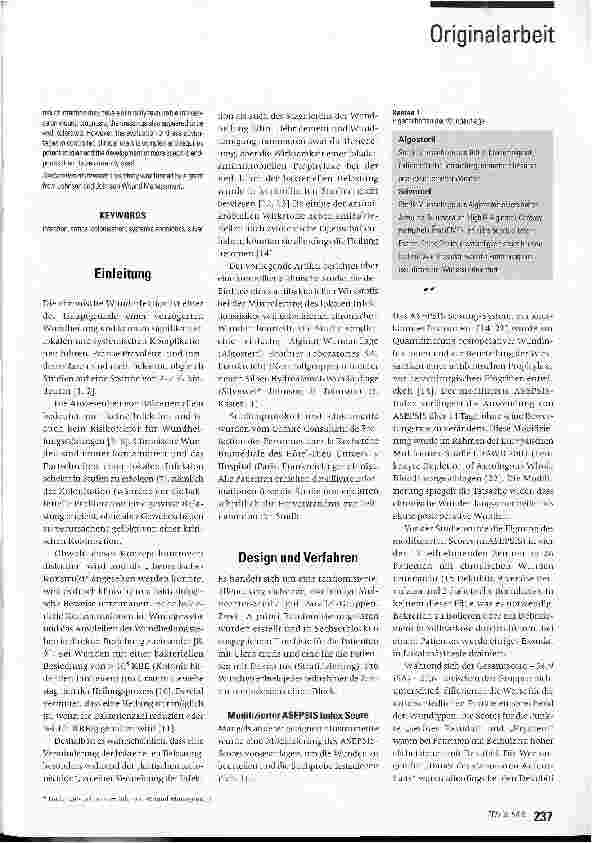 Vorschauseite 2: Evaluation einer Silberionen-freisetzenden Hydroalginat-Wundauflage bei chronischen Wunden mit Anzeichen einer lokalen Infektion