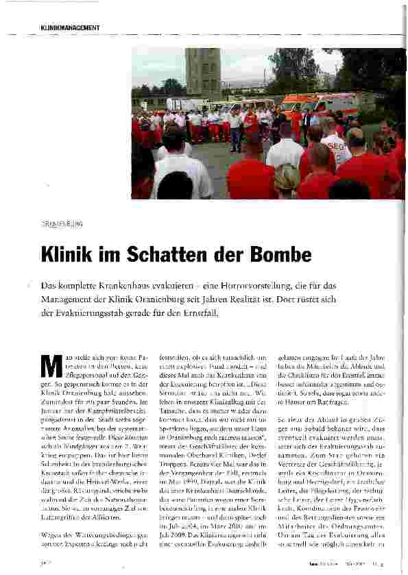 Vorschauseite 1: Klinik im Schatten der Bombe
