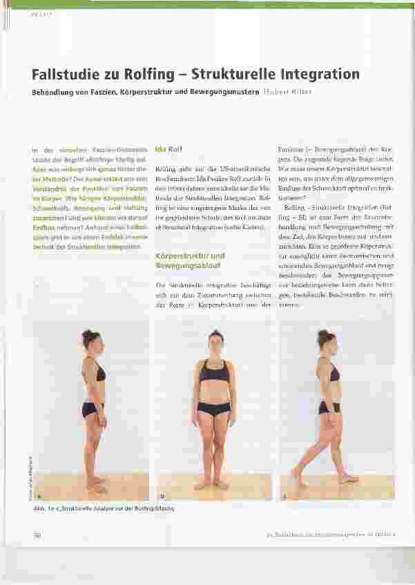 Vorschauseite 1: Fallstudie zu Rolfing - Strukturelle Integration
