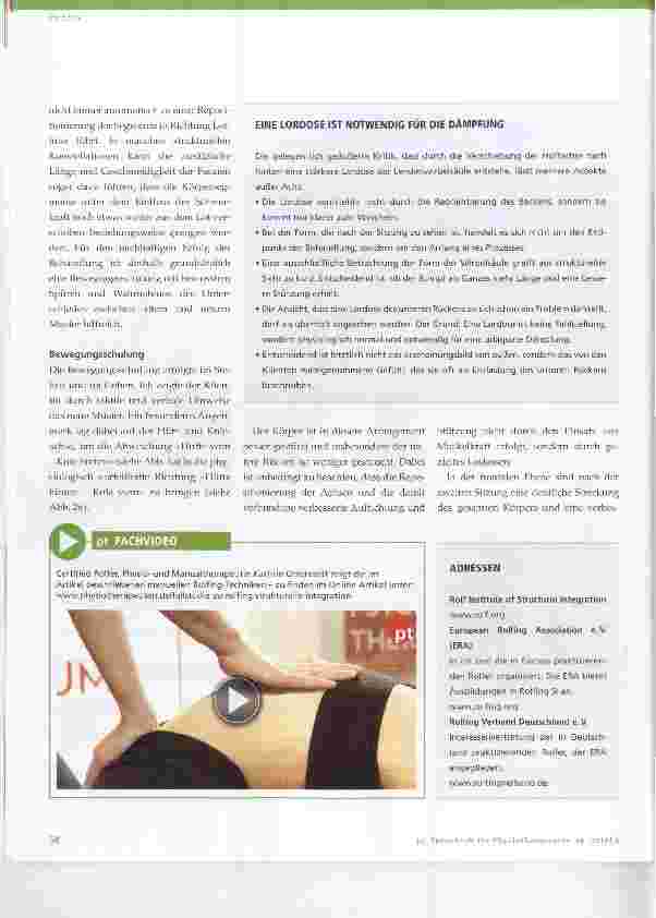 Vorschauseite 5: Fallstudie zu Rolfing - Strukturelle Integration