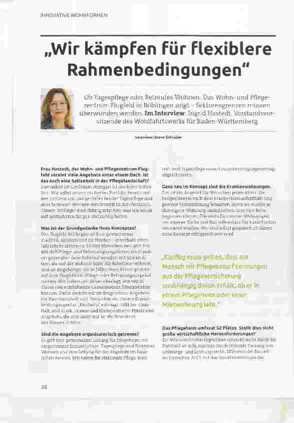 Vorschauseite 1: Wir kämpfen für flexiblere Rahmenbedingungen
