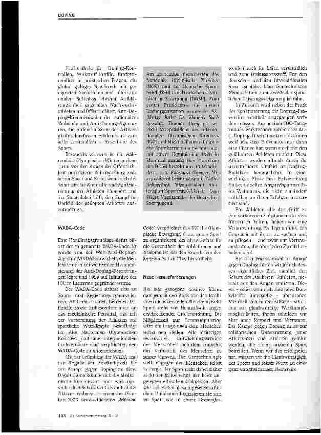 Vorschauseite 2: Strategien und Herausforderungen im weltweiten Anti-Doping-Kampf