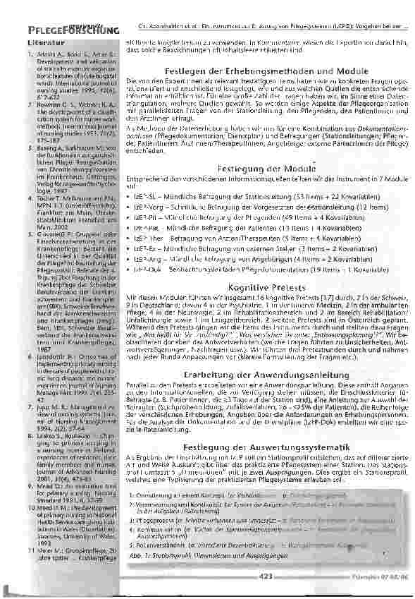 Vorschauseite 4: Ein Instrument zur Erfassung von Pflegesystemen (IzEP):Vorgehen bei der Instrumentenentwicklung