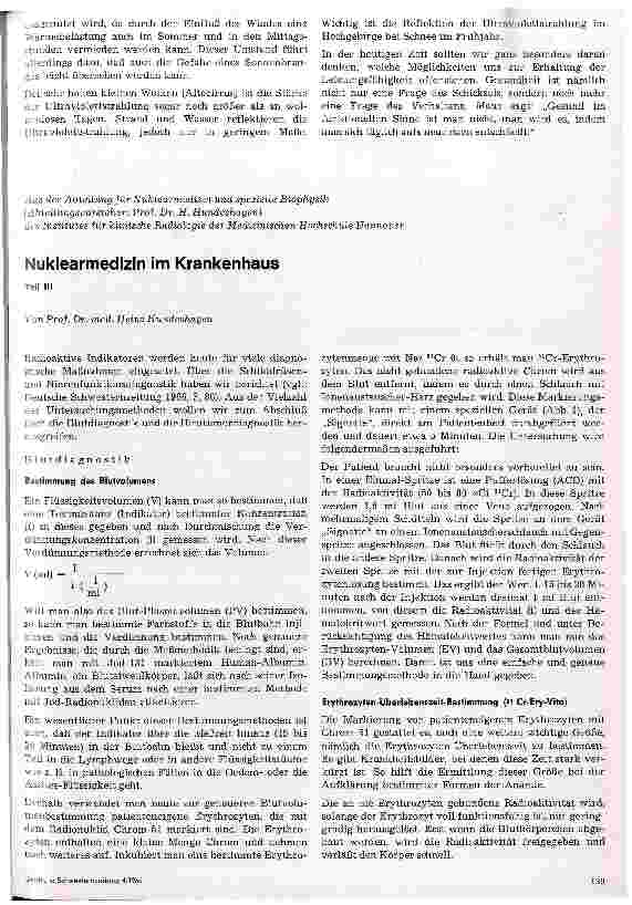 Vorschauseite 1: Nuklearmedizin im Krankenhaus Teil III