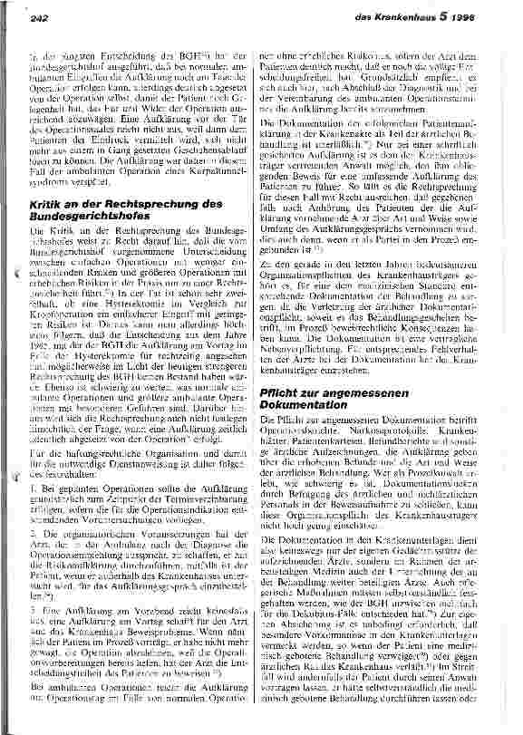 Vorschauseite 5: Die Organisation des Krankenhauses unter haftungsrechtlichen Gesichtspunkten