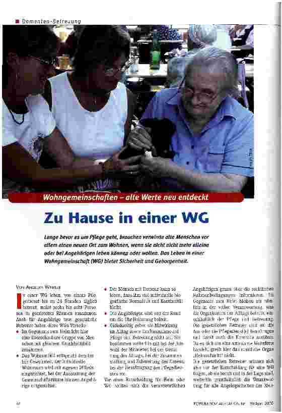 Vorschauseite 1: Zu Hause in einer WG