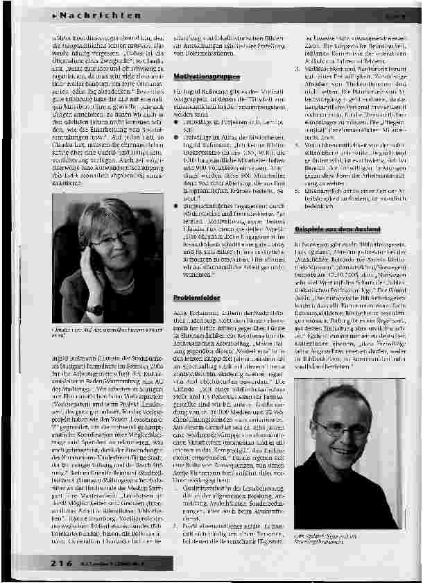 Vorschauseite 3: Ehrenamtliche Kräfte und Bibliothekare in der Bibliotheksarbeit