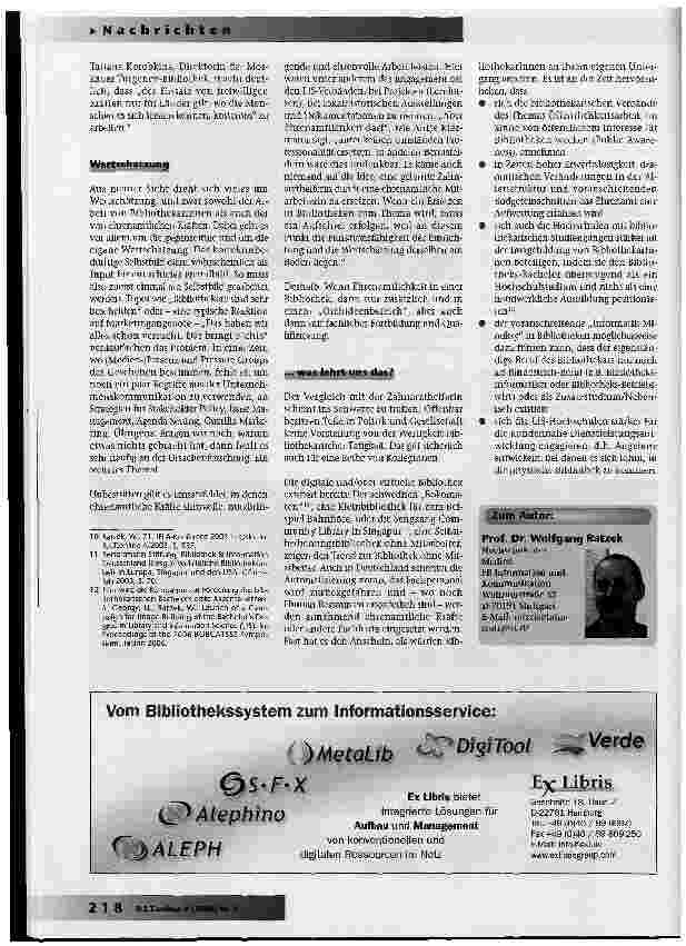 Vorschauseite 5: Ehrenamtliche Kräfte und Bibliothekare in der Bibliotheksarbeit