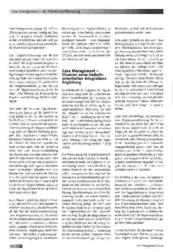 Vorschauseite 2: Case Management in der Migrationserstberatung - erste Erfahrungen mit Integrationsvereinbarung und Integrationsförderplan