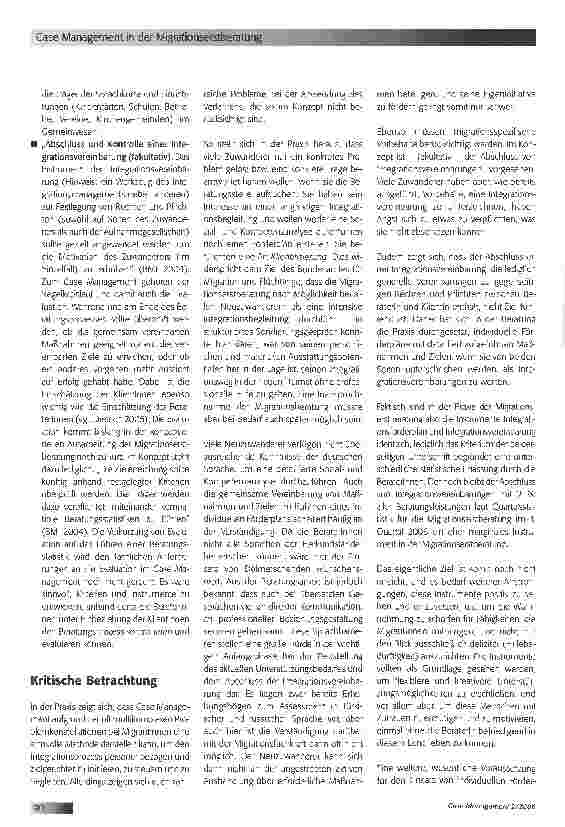 Vorschauseite 4: Case Management in der Migrationserstberatung - erste Erfahrungen mit Integrationsvereinbarung und Integrationsförderplan