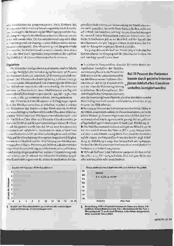 Vorschauseite 2: Lässt sich die Medikamentencompliance mit telematischer Unterstützung verbessern?