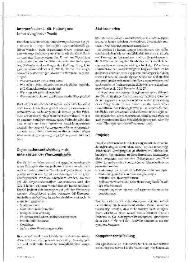 Vorschauseite 2: Palliative Care und Organisations entwicklung im Pflegeheim: Wie passt das zusammen?