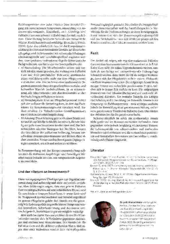 Vorschauseite 3: Palliative Care und Organisations entwicklung im Pflegeheim: Wie passt das zusammen?