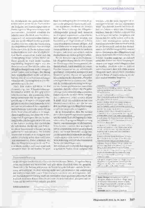 Vorschauseite 3: Ein Beispiel zur aktiven Unterrichtsgestaltung Pflegeforschung selbst entdecken und anwenden
