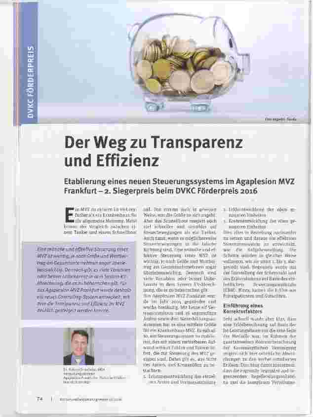 Vorschauseite 1: Der Weg zu Transparenz und Effizienz
