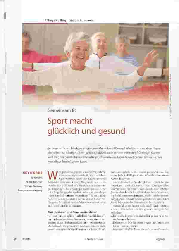 Vorschauseite 1: Sport macht glücklich und gesund