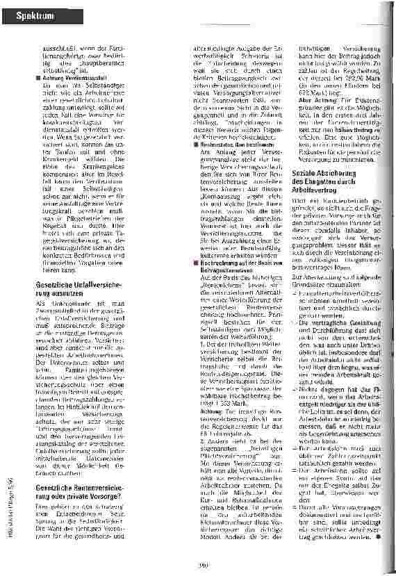 Vorschauseite 2: Selbstständigkeit mit soviel sozialer Sicherung wie möglich