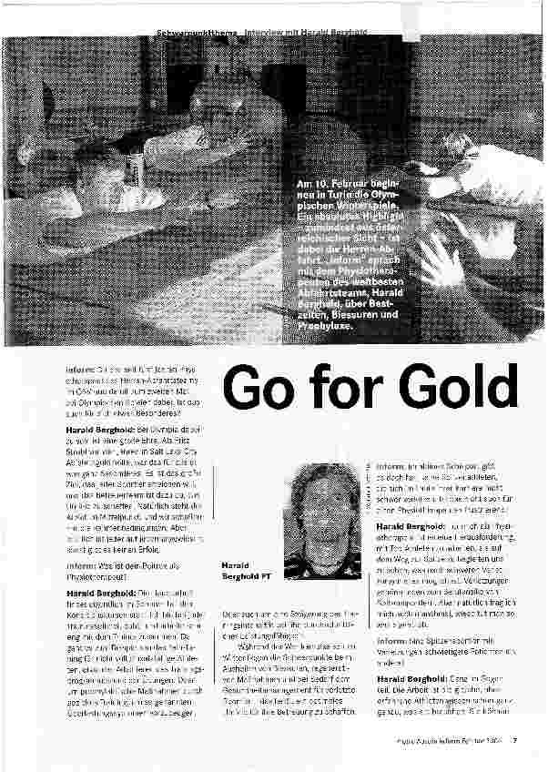 Vorschauseite 1: Go for Gold