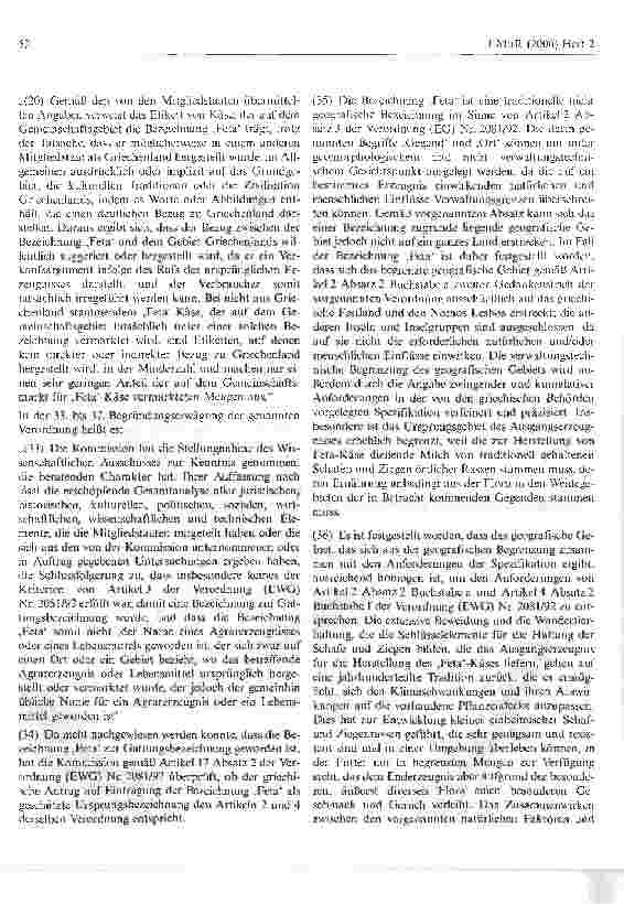 Vorschauseite 4: Entscheidungen Feta ist geschützte Ursprungsbezeichnung