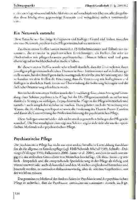 Vorschauseite 3: Felder psychiatrischer Pflegeforschung und Perspektiven für Deutschland