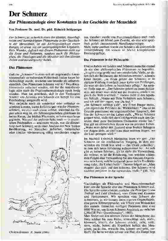 Vorschauseite 1: Der Schmerz Zur Phänomenologie einer Konstanten in der Geschichte der Menschheit