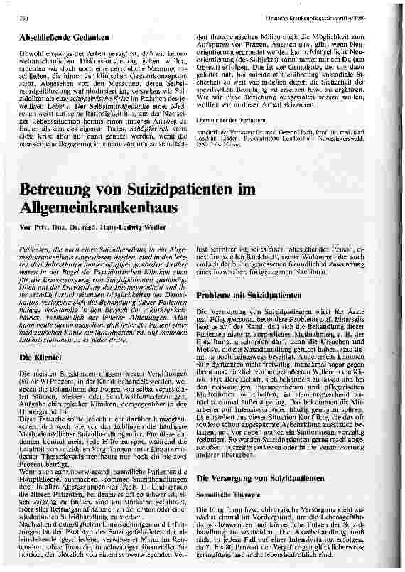 Vorschauseite 5: Der suizidale Patient