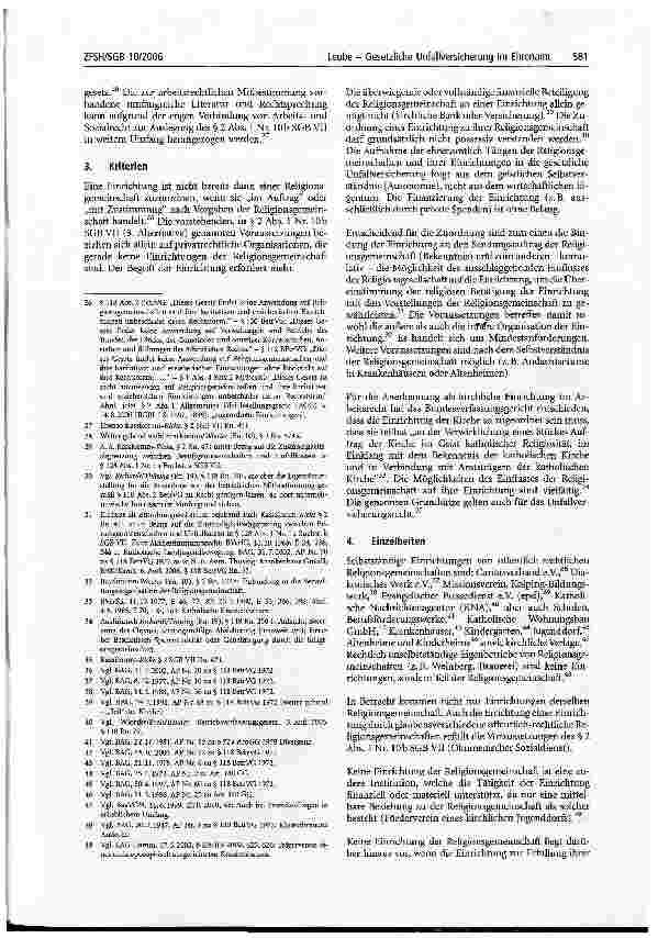Vorschauseite 3: Gesetzliche Unfallversicherung im Ehrenamt -Religionsgemeinschaften und deren Einrichtungen