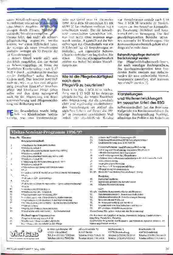 Vorschauseite 2: Zur Schwerpflegebedürftigkeit - weist das BSG einen neuen Weg?