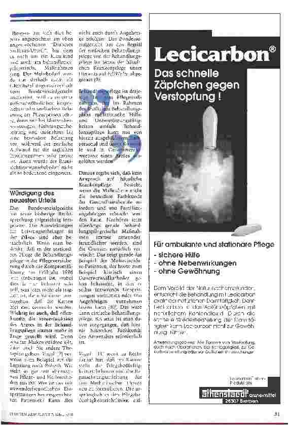 Vorschauseite 4: Zur Schwerpflegebedürftigkeit - weist das BSG einen neuen Weg?