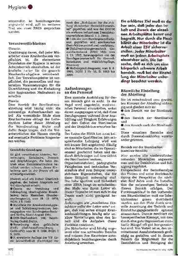 Vorschauseite 2: Der Hygieneplan in Zentralsterilisationen