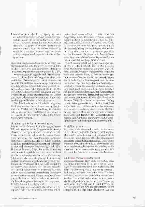 Vorschauseite 3: Selbstbestimnnt leben bis zuletzt - Patientenverfügung in Palliative Care, Teil 2