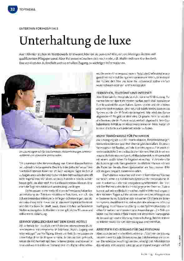 Vorschauseite 1: Unterhaltung de luxe