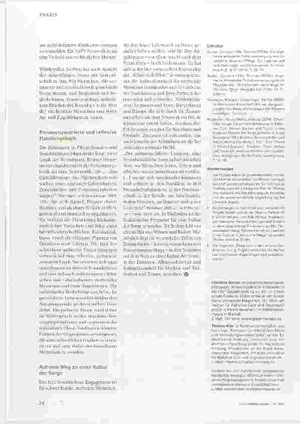 Vorschauseite 5: Zwischen Versorgungsauftrag und Sorgekultur