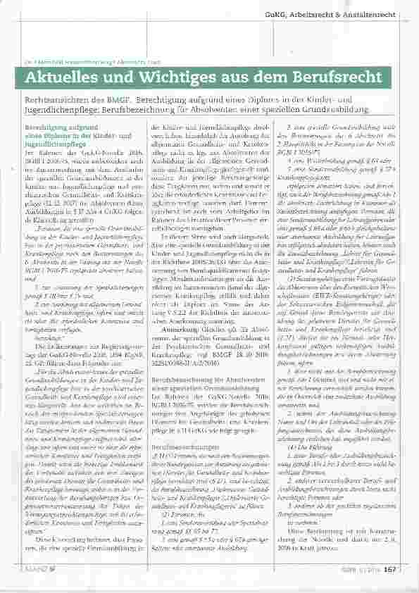 Vorschauseite 1: Aktuelles und Wichtiges aus dem Berufsrecht