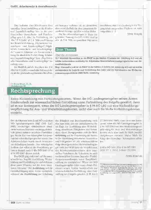 Vorschauseite 2: Aktuelles und Wichtiges aus dem Berufsrecht