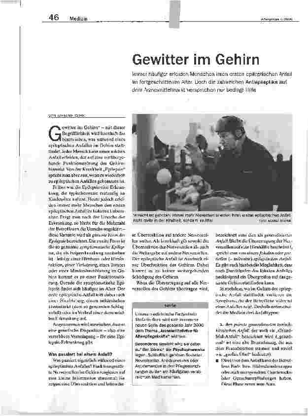 Vorschauseite 1: Gewitter im Gehirn