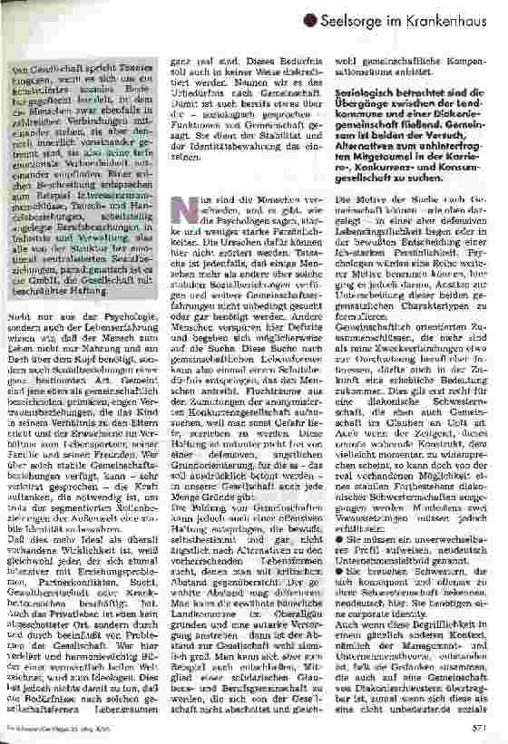 Vorschauseite 3: Zukunftsperspektiven einer diakonischen Schwesternschaft