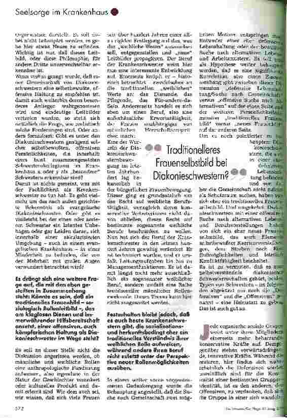 Vorschauseite 4: Zukunftsperspektiven einer diakonischen Schwesternschaft