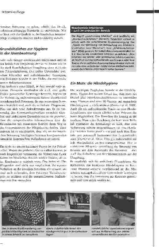 Vorschauseite 2: Hygiene in der Heimbeatmung