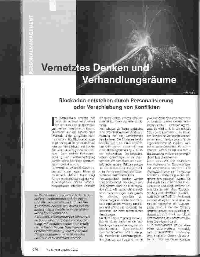 Vorschauseite 1: Vernetztes Denken und Verhandlungsräume