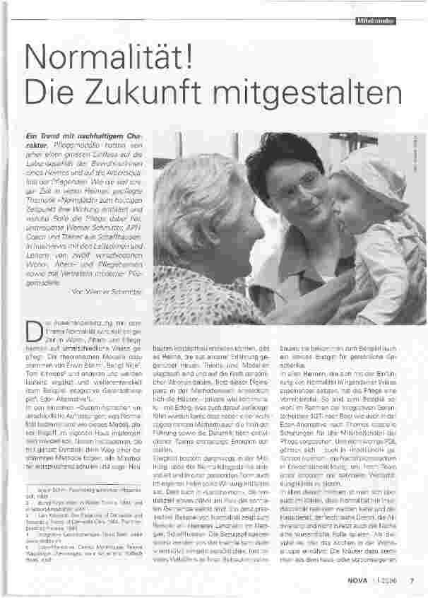 Vorschauseite 1: Normalität! Die Zukunft mitgestalten