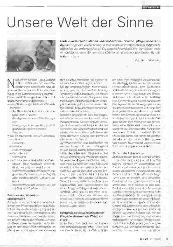 Vorschauseite 1: Unsere Welt der Sinne