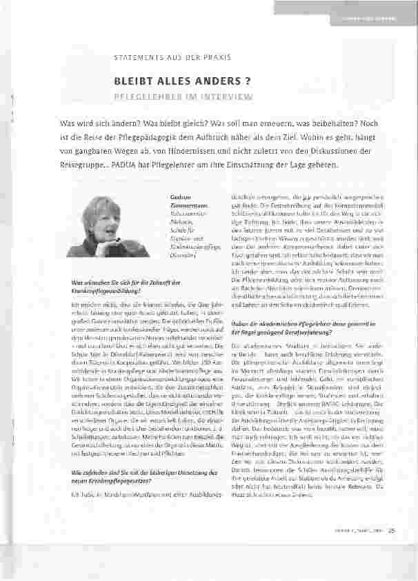 Vorschauseite 1: BLEIBT ALLES ANDERS ?