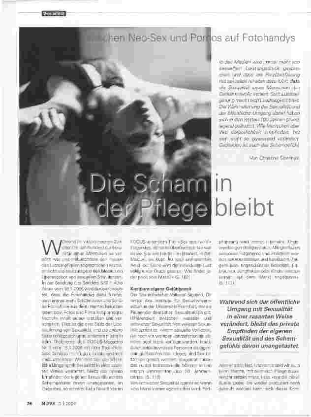 Vorschauseite 1: Die Scham in der Pflege bleibt