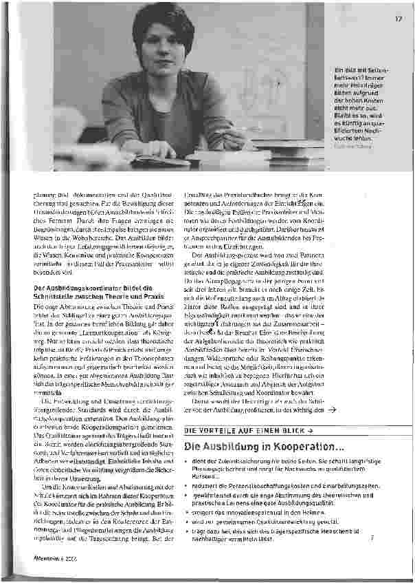 Vorschauseite 2: Heime profitieren von gezielter Ausbildung