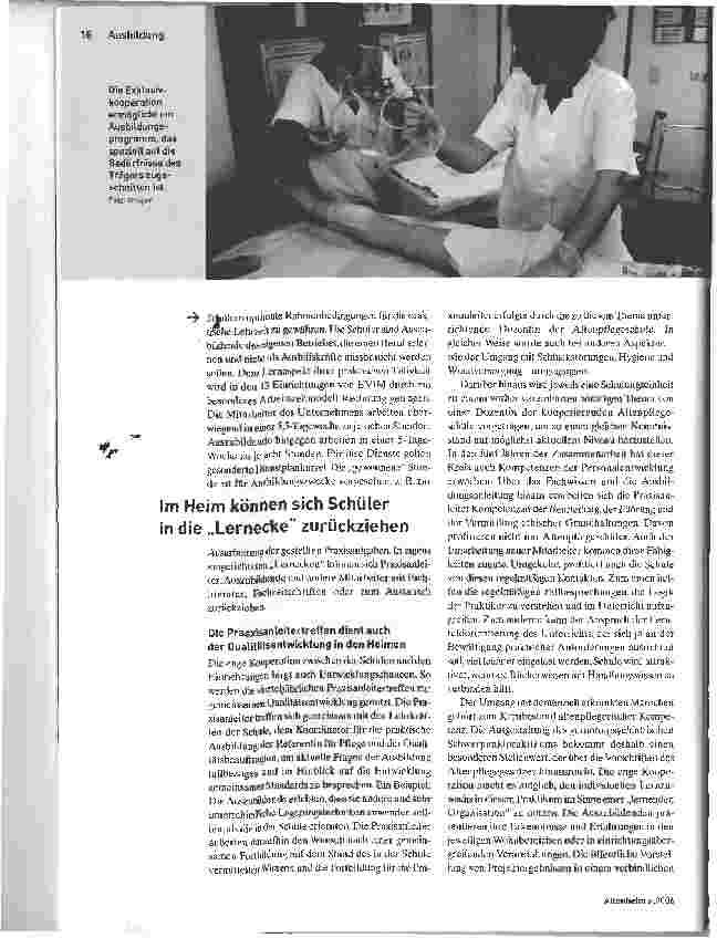 Vorschauseite 3: Heime profitieren von gezielter Ausbildung
