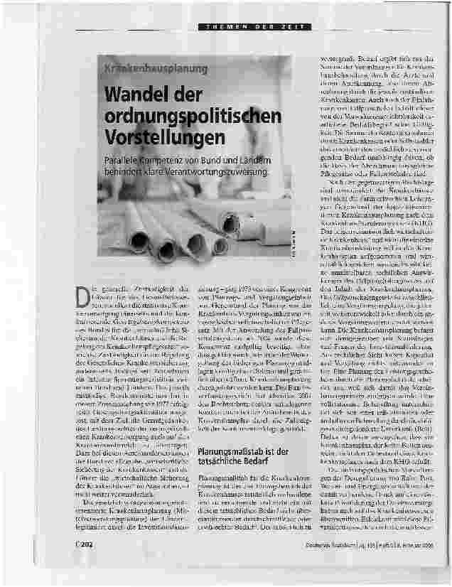 Vorschauseite 1: Wandel der ordnungspolitischen Vorstellungen Parallele Kompetenz von Bund und Ländern behindert klare Verantwortungszuweisung.