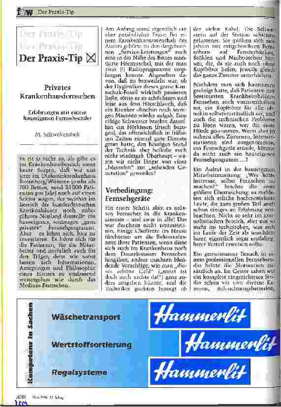 Vorschauseite 1: Privates Krankenhausfernsehen Erfahrungen mit einem hauseigenen Fernsehsender