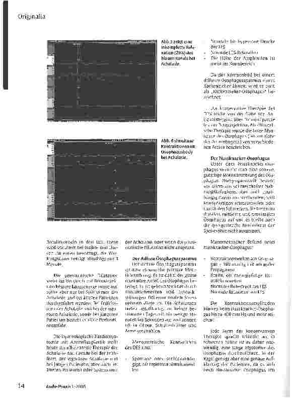 Vorschauseite 5: Die Oesophagusmanometrie