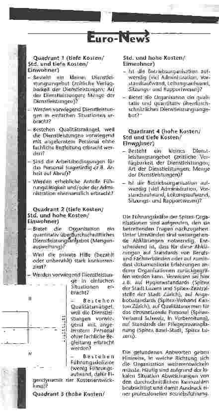 Vorschauseite 2: Kennzahlen für Spitex-Betriebe